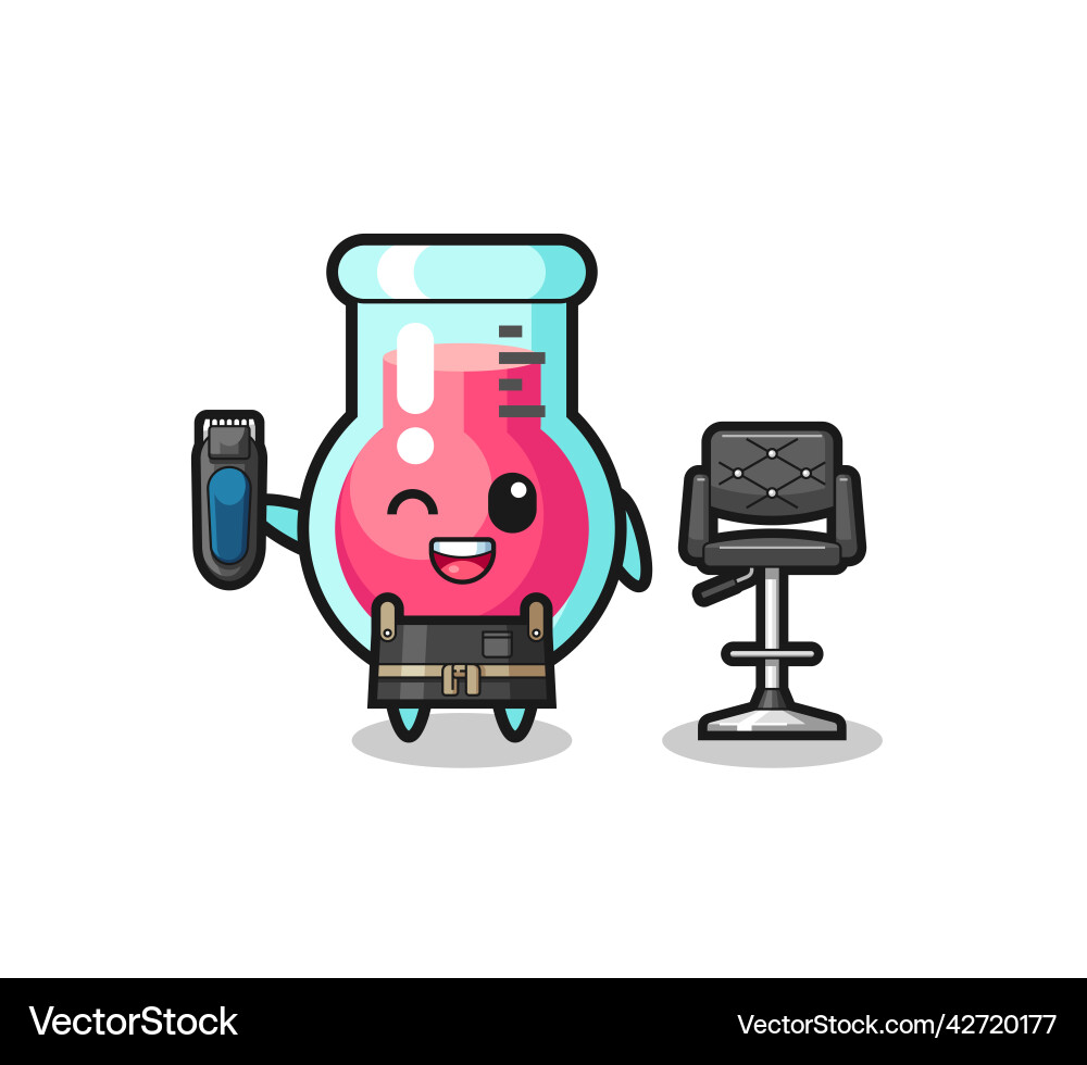 Laboratory beaker is holding a trimer Vector Image