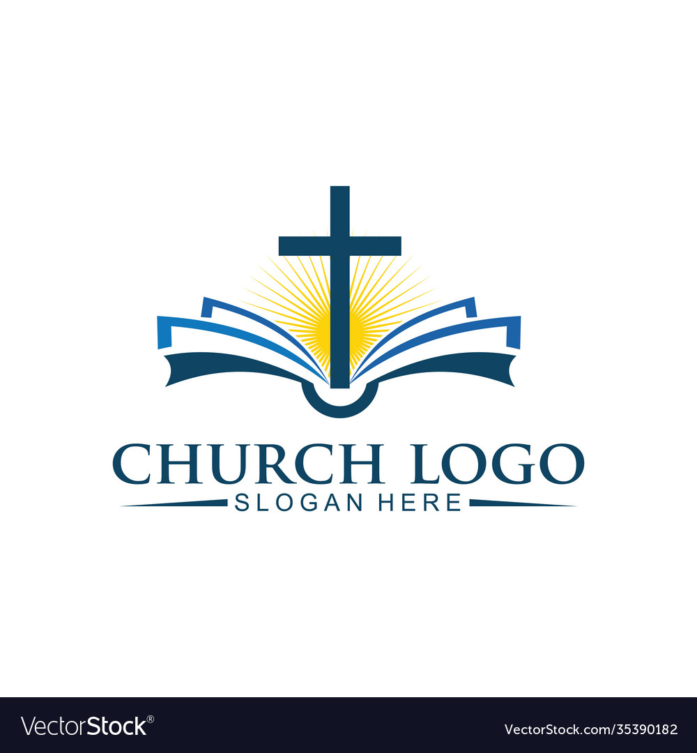 Church christian logo icon design template Vector Image