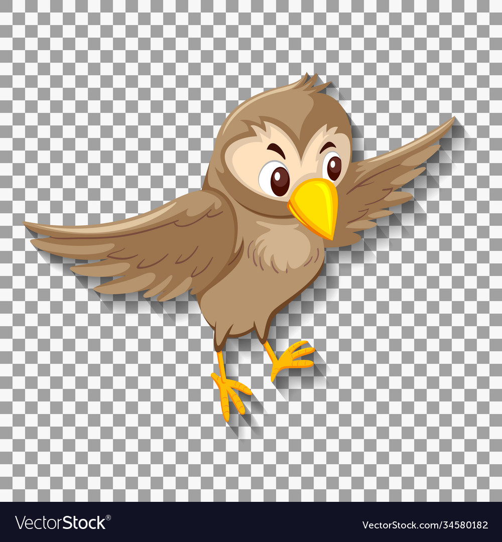 Cute sparrow bird cartoon character Royalty Free Vector Cute sparrow bird cartoon character Royalty Free Vector