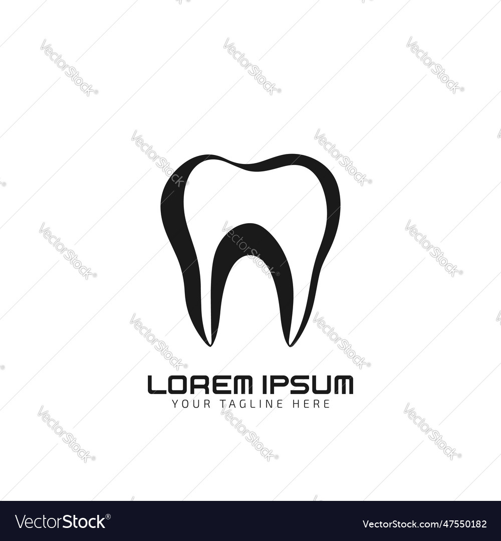 Dental logo icon template design Royalty Free Vector Image