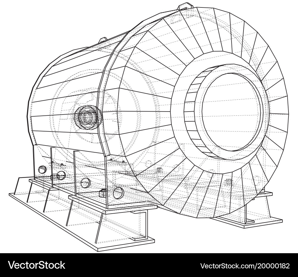 Engine unit oil industry Royalty Free Vector Image