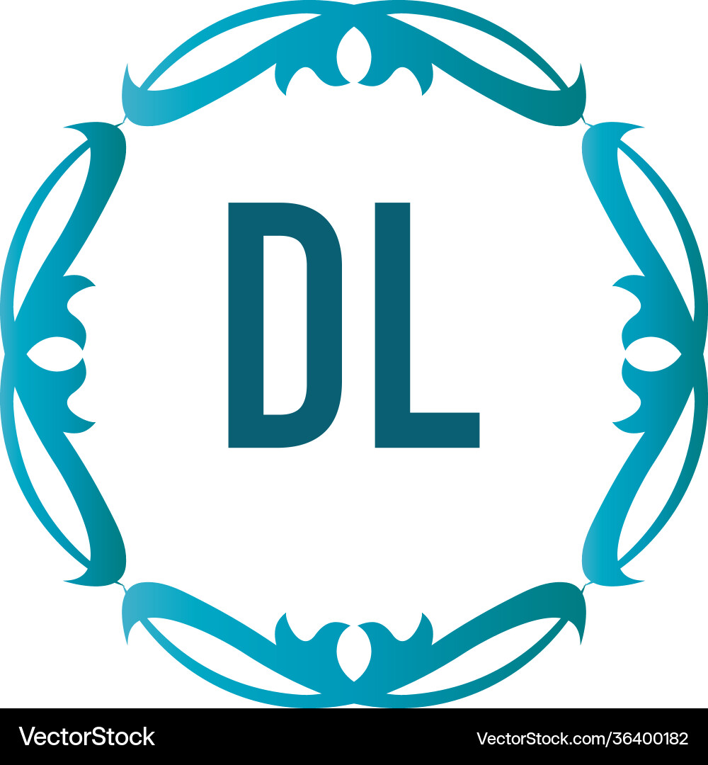 Initial letter elegance dl logo design template Vector Image