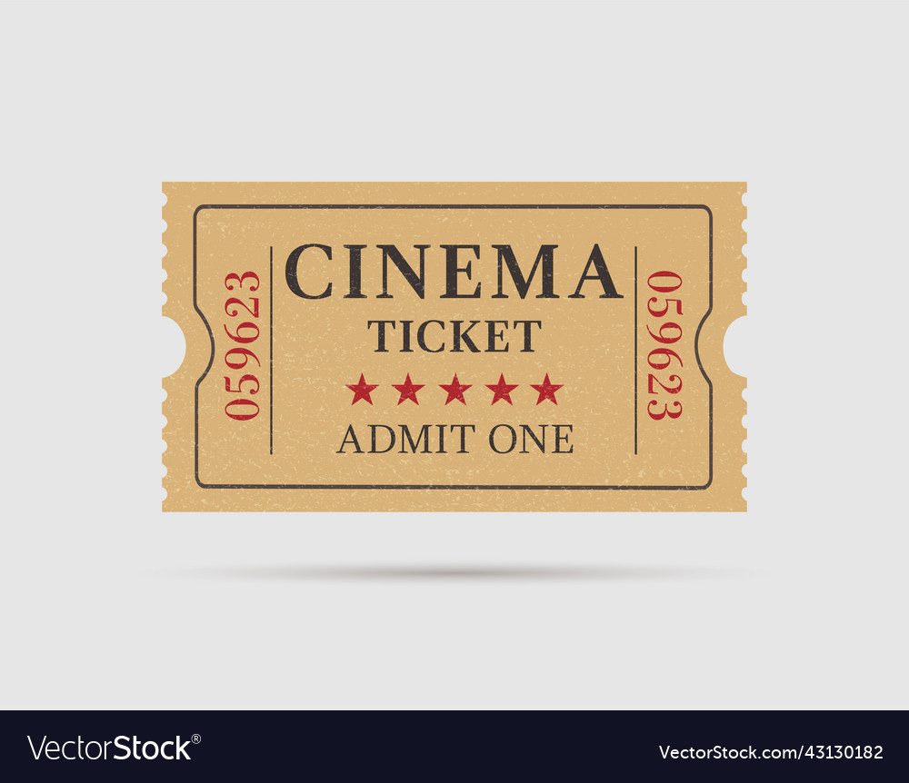 Retro Cinema Ticket Royalty Free Vector Image - Vectorstock