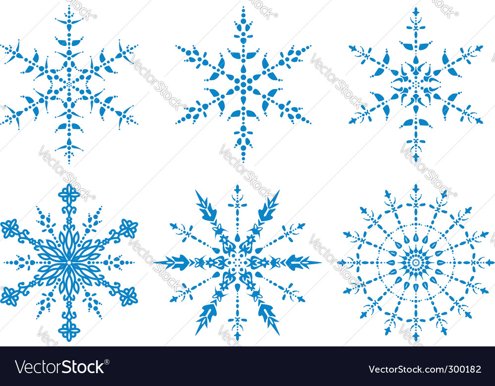 Snowflakes Royalty Free Vector Image - VectorStock
