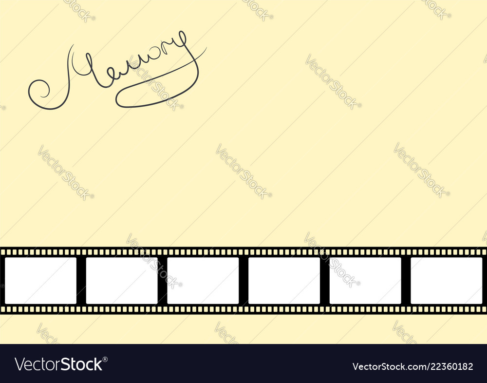 Template for photo film strip horizontal location