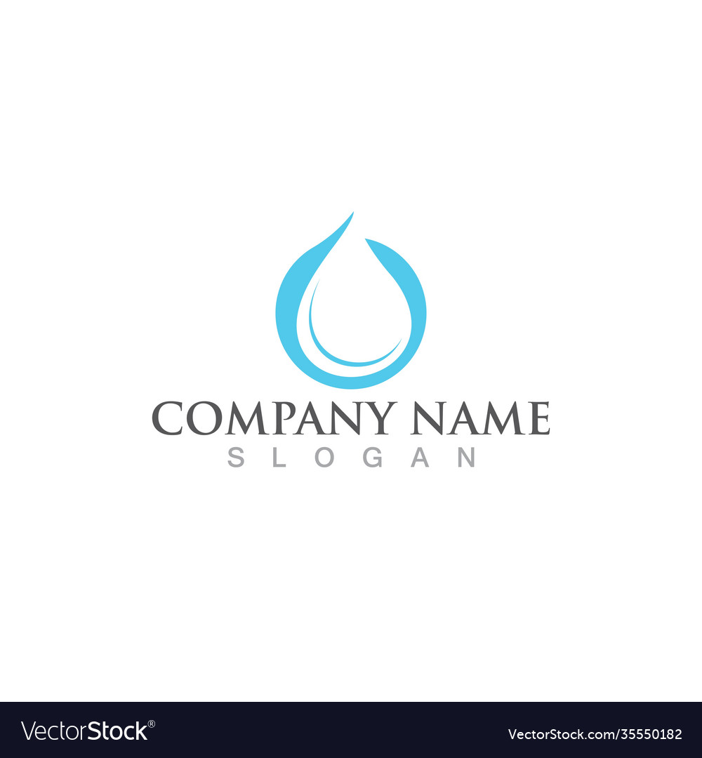 Water Drop Logo Template Royalty Free Vector Image