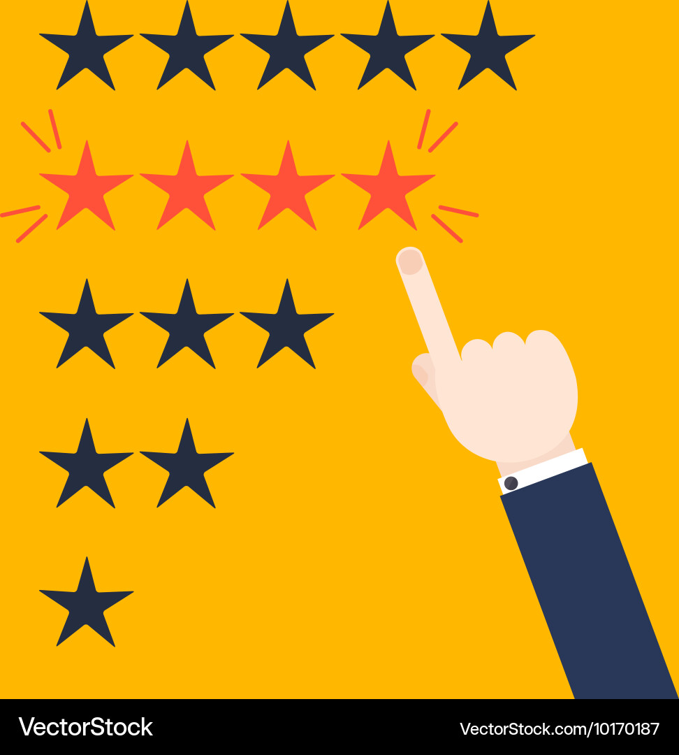 Customer review concept Royalty Free Vector Image