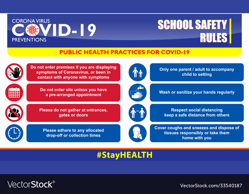 school-safety-rules-poster-or-public-health-vector-image