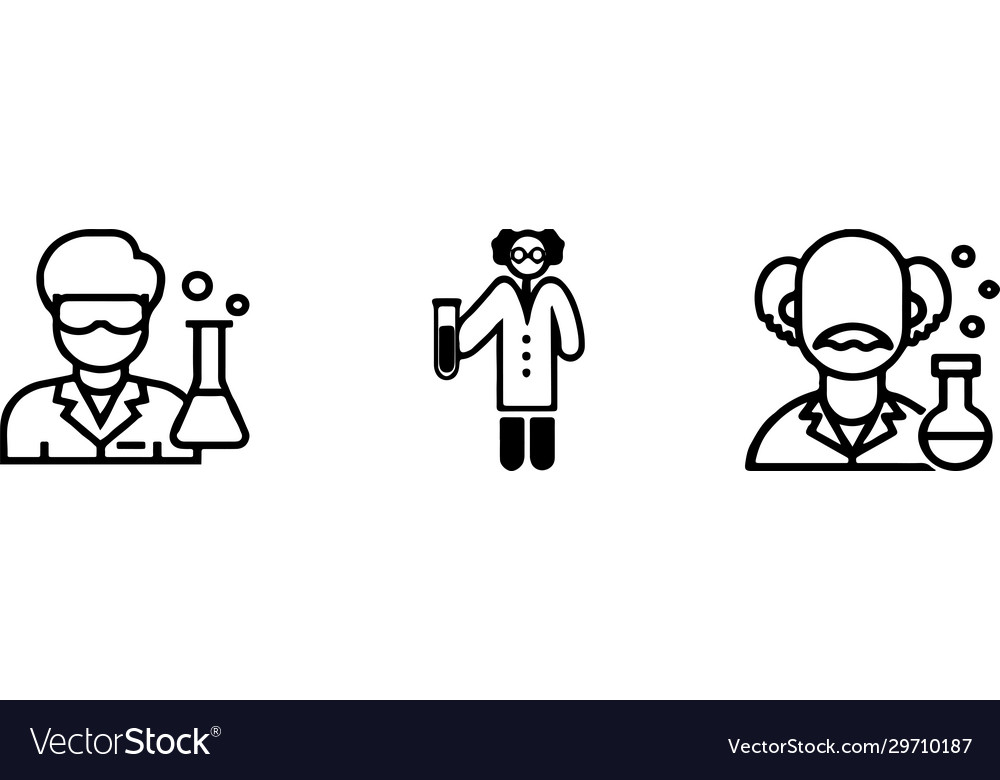 Scientist icon isolated on white background Vector Image