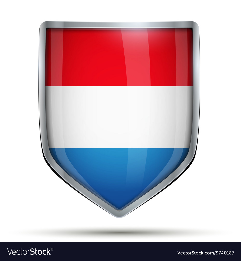 Shield with flag Netherlands Royalty Free Vector Image