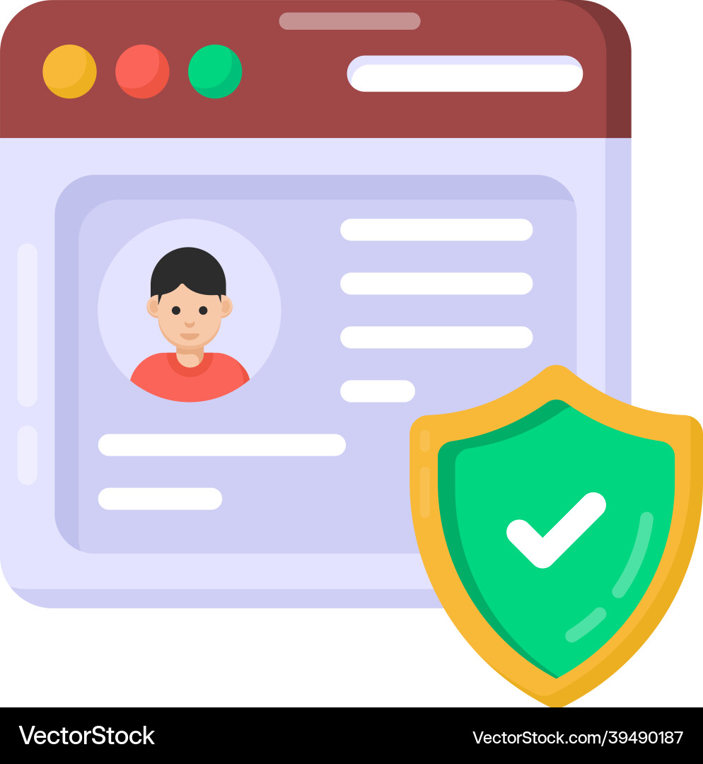 Web profile Royalty Free Vector Image - VectorStock