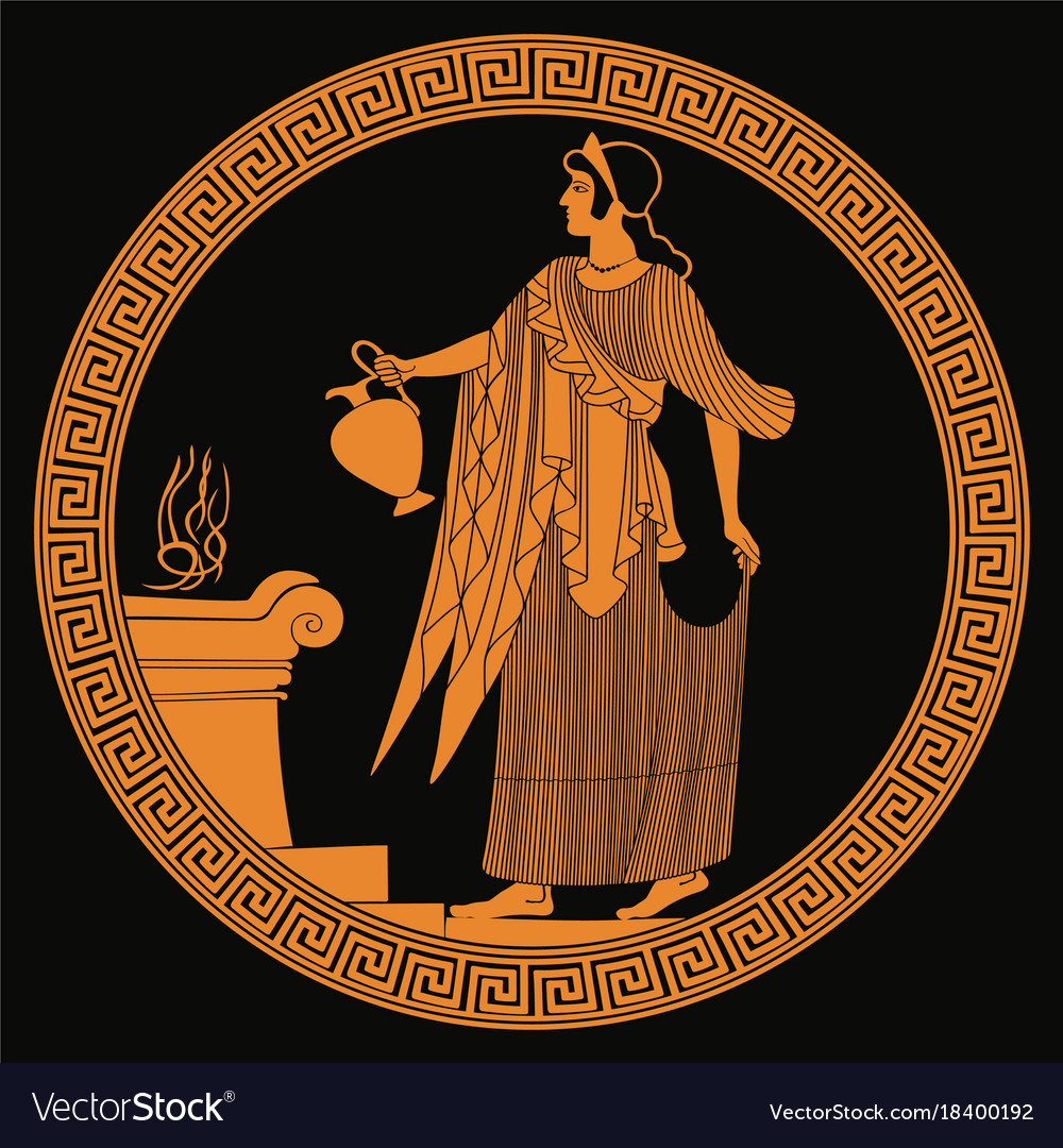 Ancient Greek Goddess Aphrodite Royalty Free Vector Image