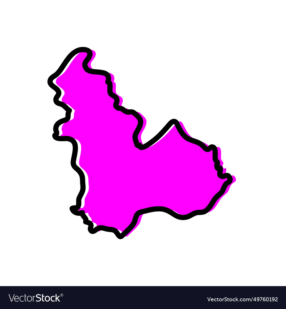 Ariana division of tunisia map Royalty Free Vector Image