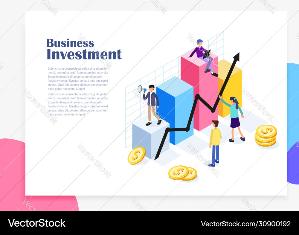Business data analysis Royalty Free Vector Image