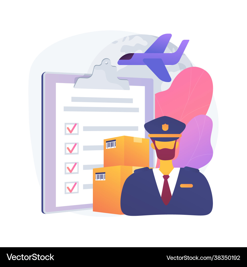 Customs clearance abstract concept Royalty Free Vector Image