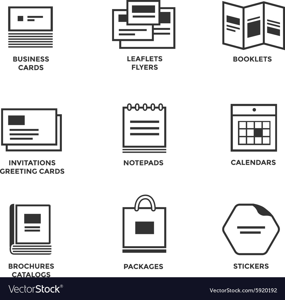 Icons Various Print Media Royalty Free Vector Image icons-various-print-media-royalty-free-vector-image