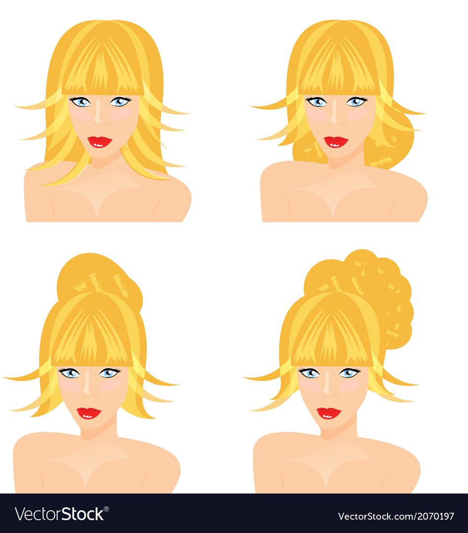 Blonde Hair Royalty Free Vector Image - VectorStock