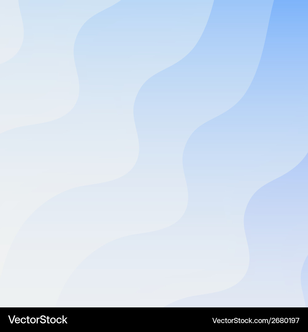 Blue abstract smooth waves creative background Vector Image