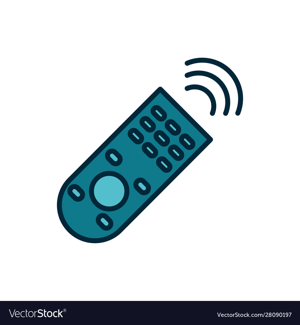 Control device signal internet things line and Vector Image