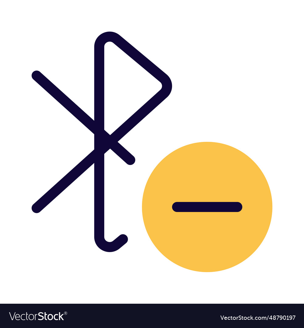 Removing bluetooth pairing from the device Vector Image