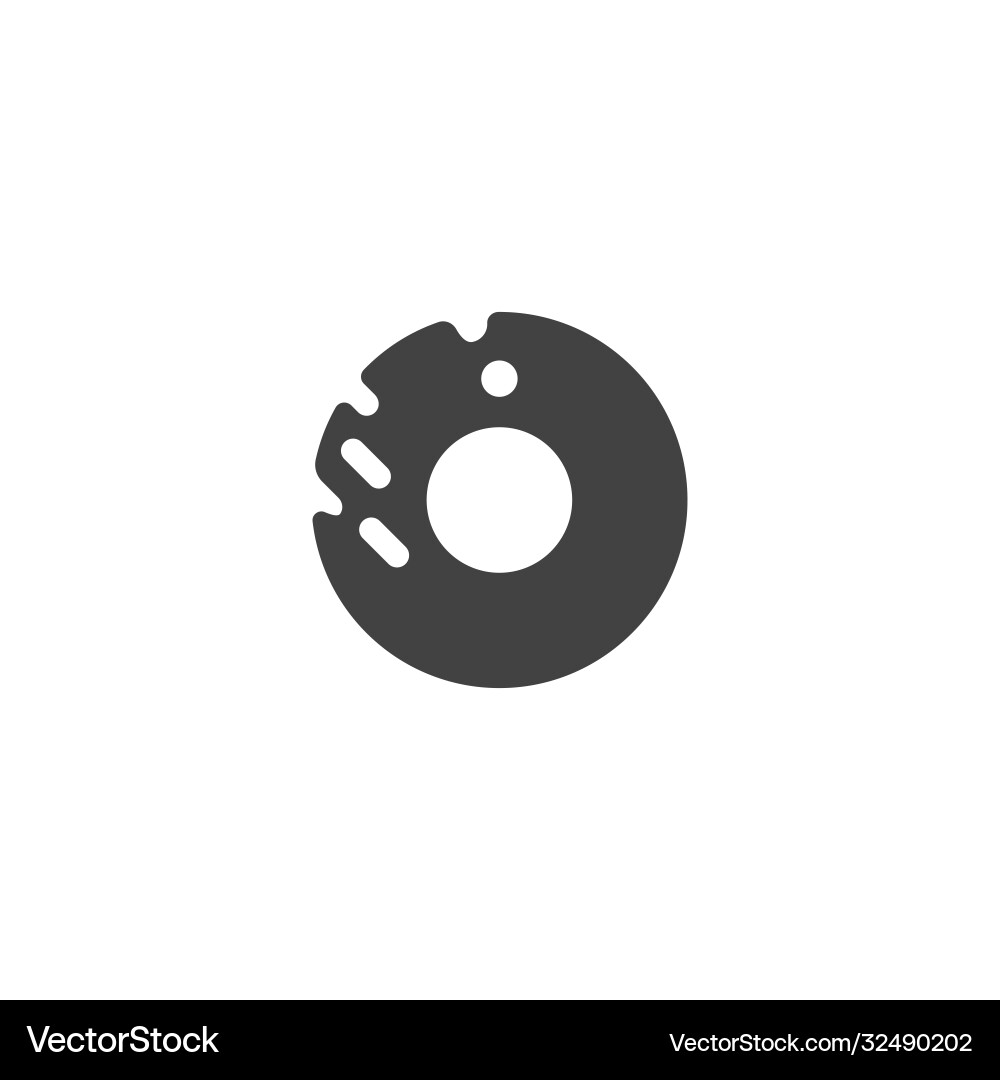 Donut doughnut icon Royalty Free Vector Image - VectorStock