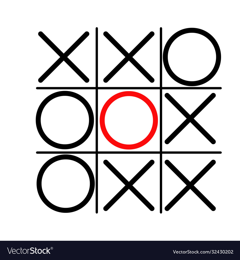 Tic tac toe xo game Royalty Free Vector Image - VectorStock