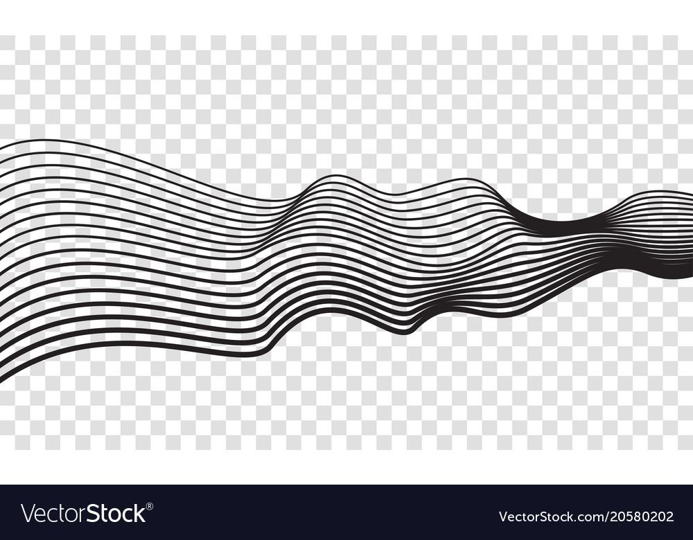 Wave Lines Optical Abstract Art Background Vector Image