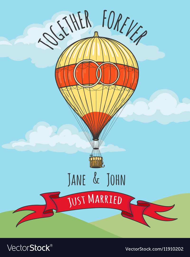 hot air balloon wedding