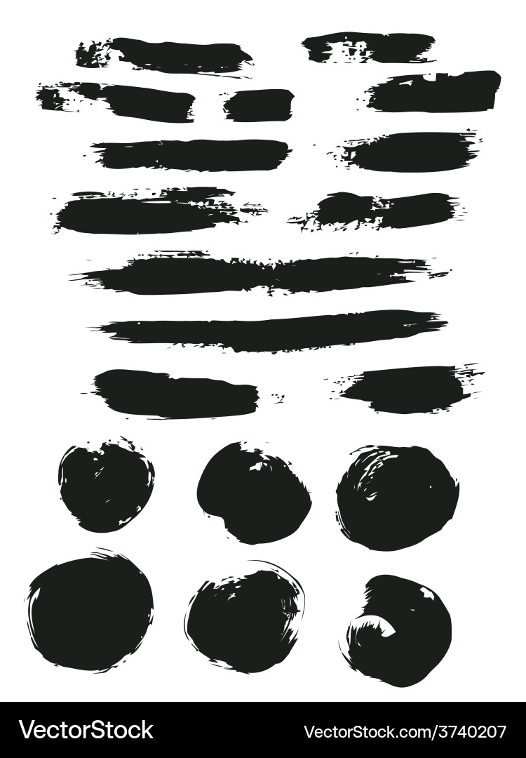 Brush strokes Royalty Free Vector Image - VectorStock