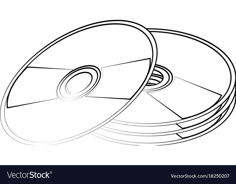 Cd compact disk icon image Royalty Free Vector Image