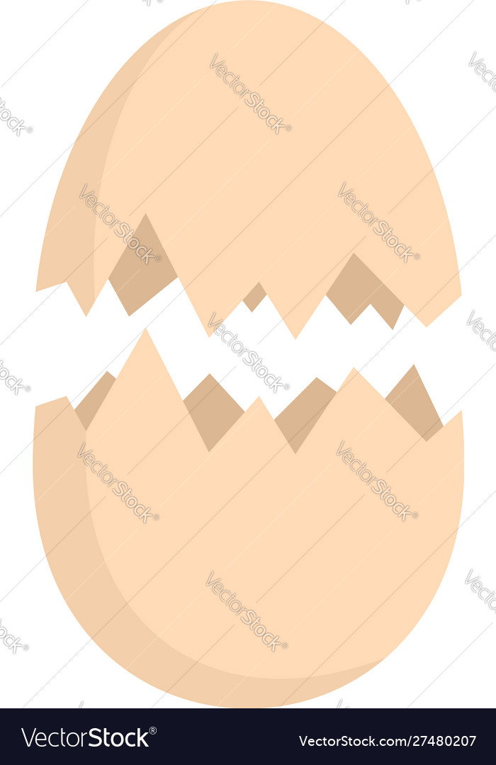 Eggshell icon flat style