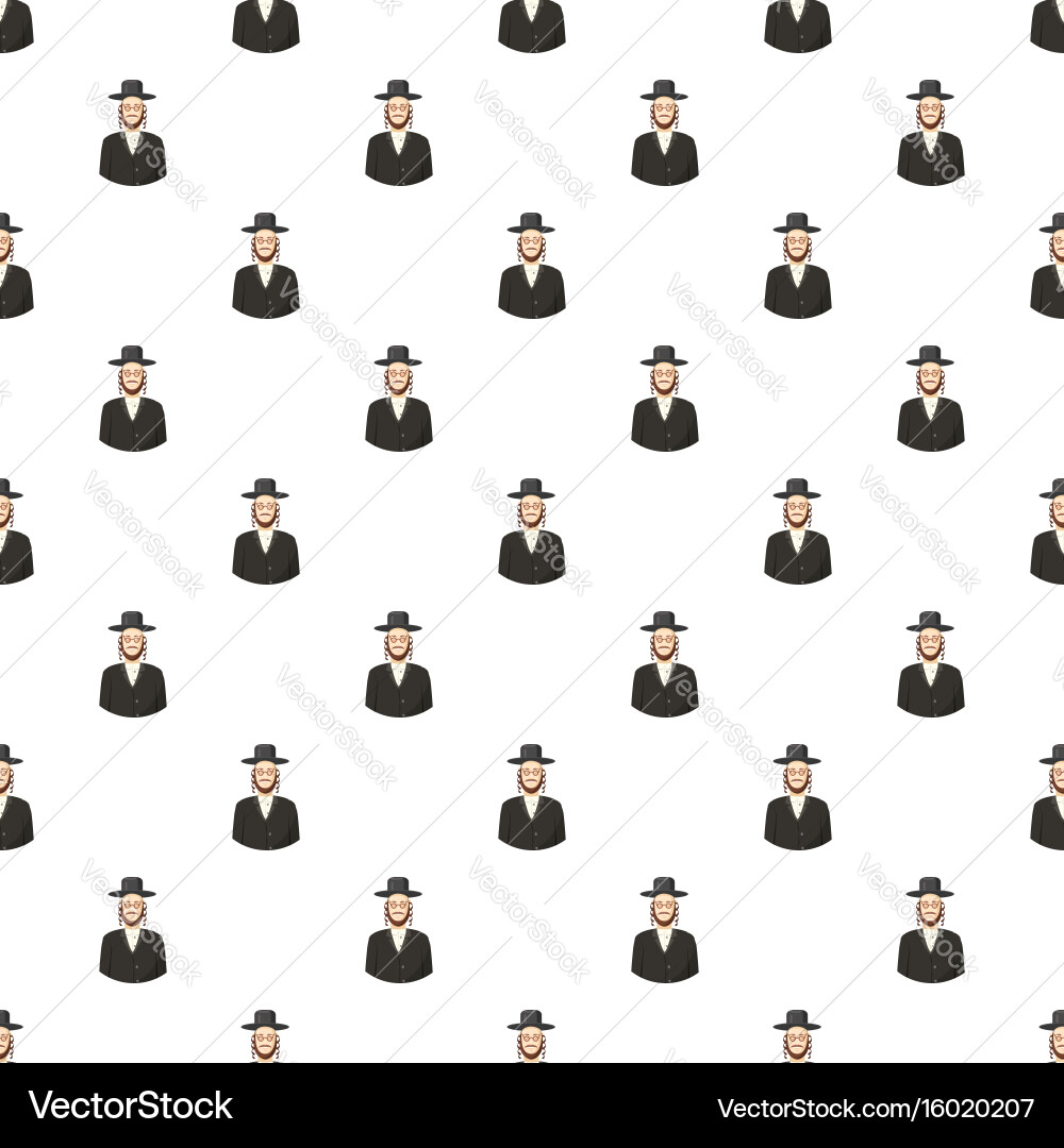 Jew man pattern Royalty Free Vector Image - VectorStock