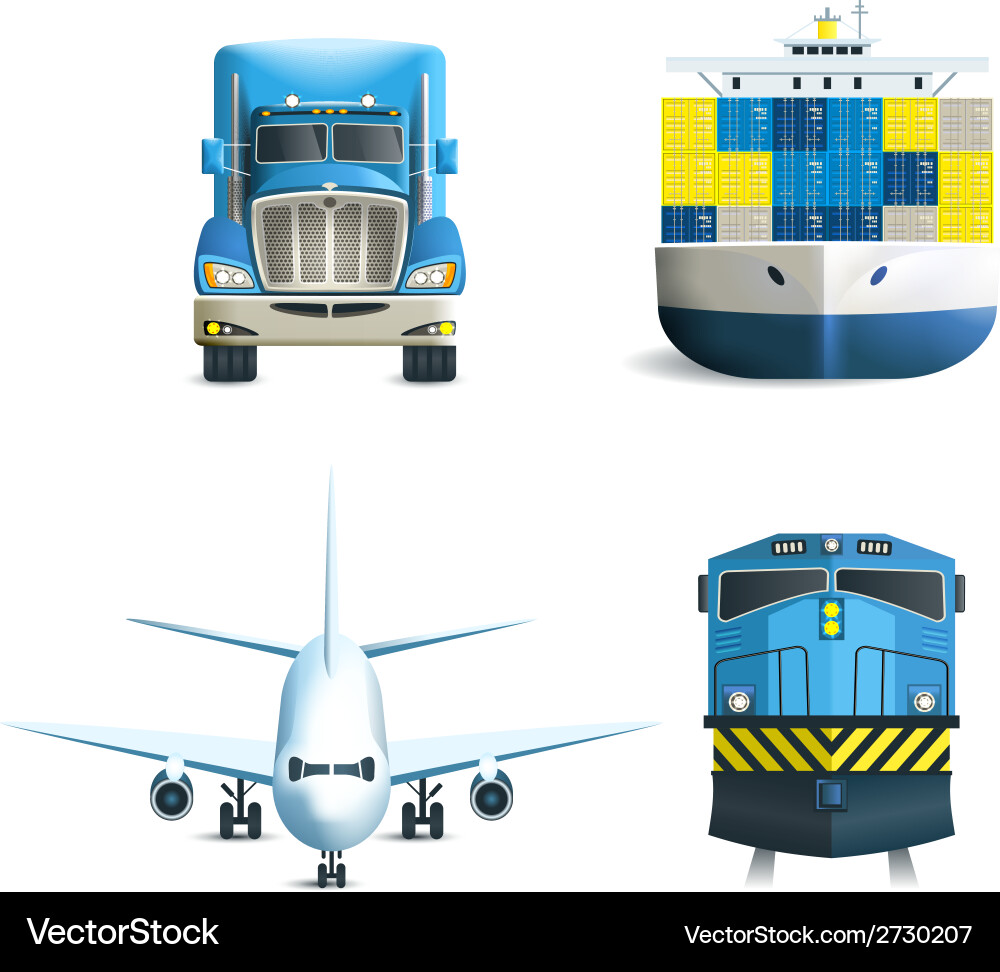 Logistic icons set Royalty Free Vector Image - VectorStock