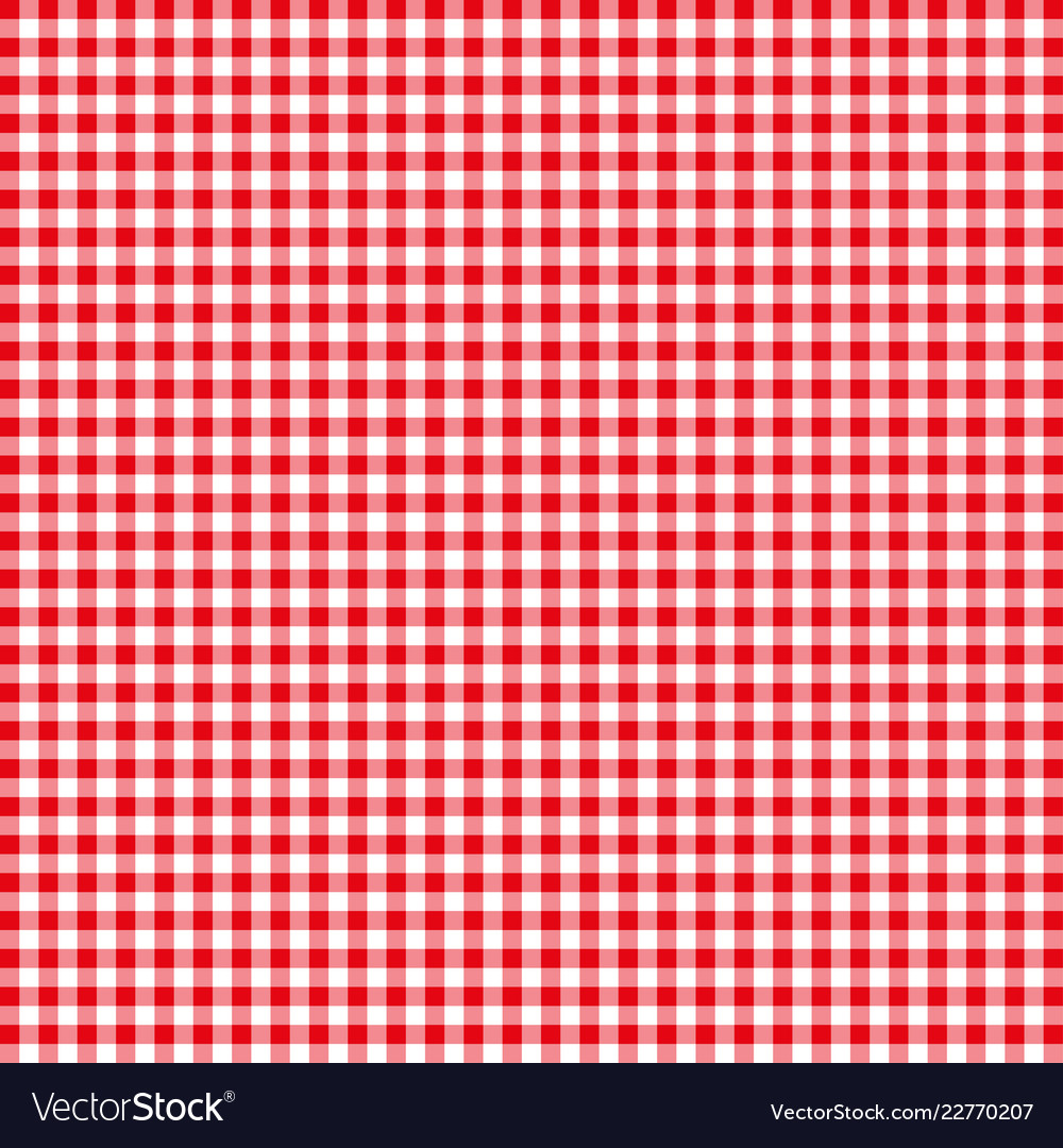 Red Tablecloths Patterns On The Background Vector Image