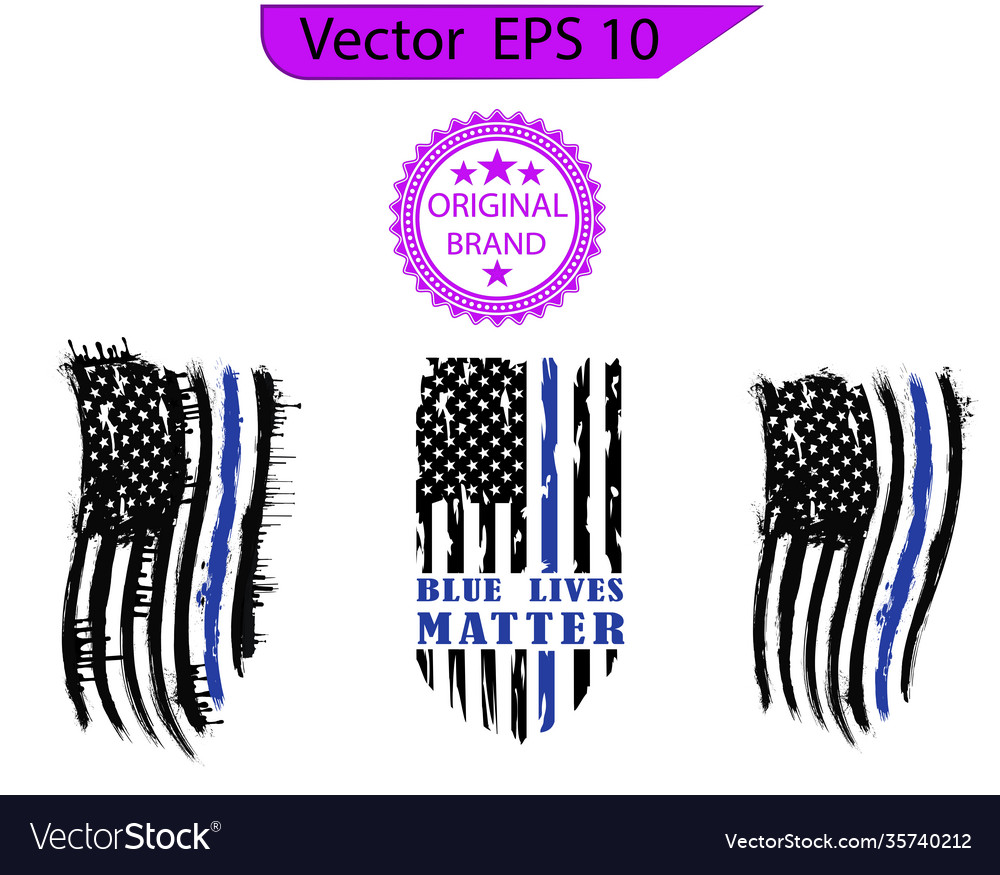 Flag usa america symbol white n vector image Flag usa america symbol white n