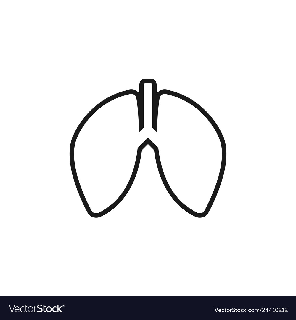 Lung icon design template isolated Royalty Free Vector Image