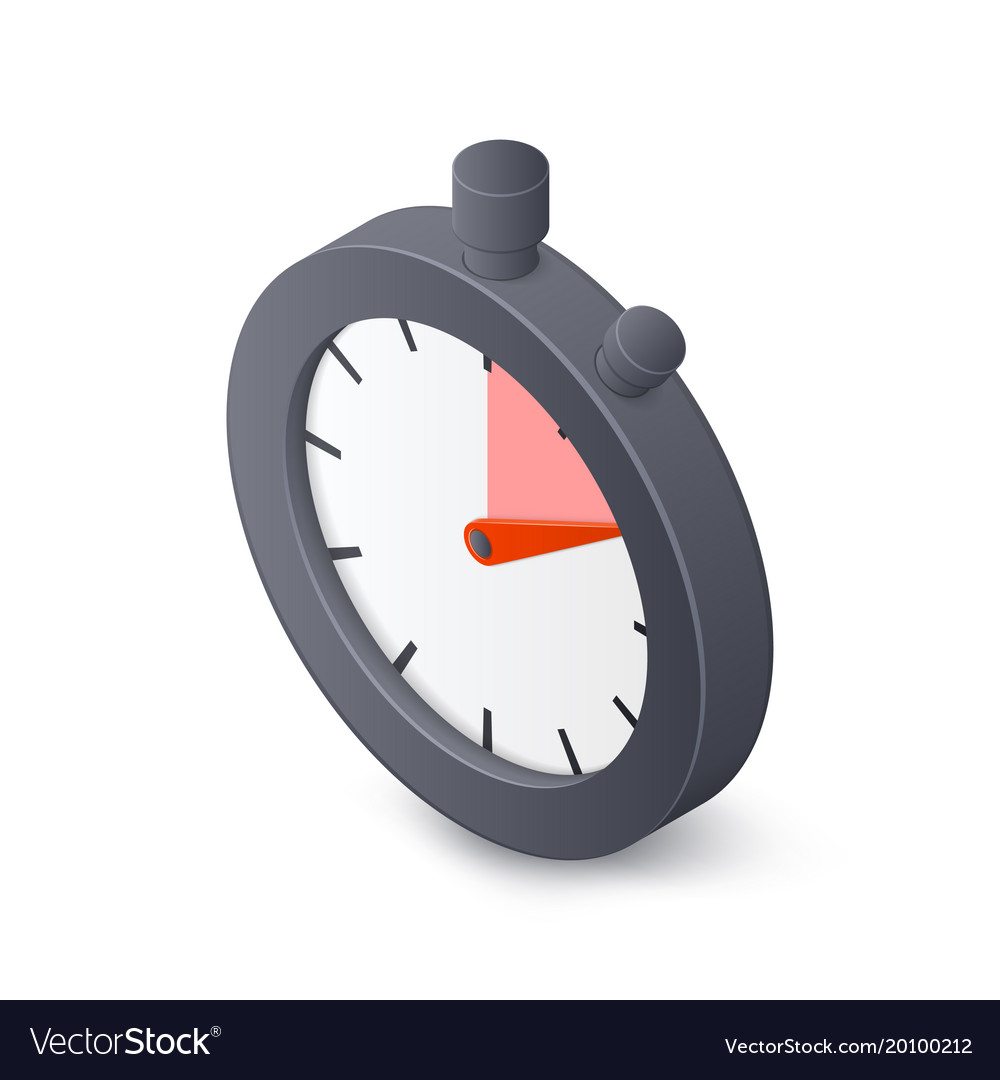 Stopwatch timer isolated on white background Vector Image