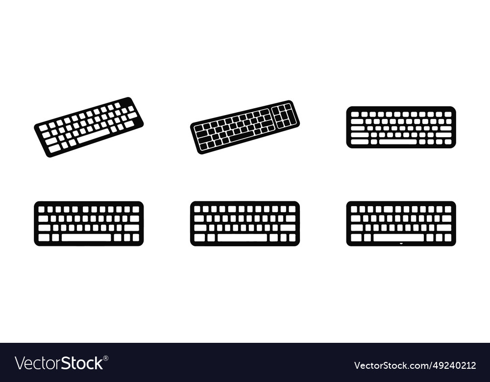 Typing key layout collection Royalty Free Vector Image