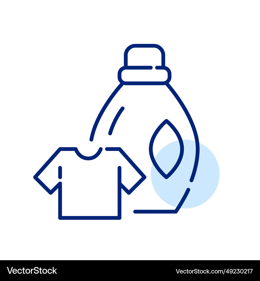 Clean white t shirt and liquid laundry detergent Vector Image