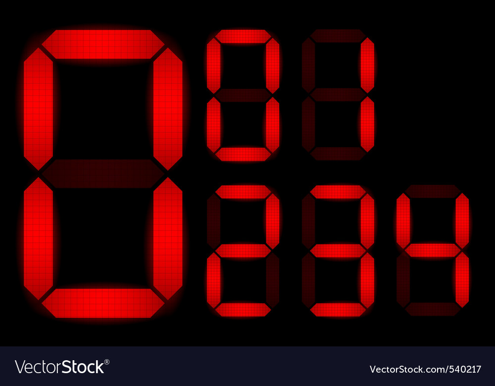 Digital numbers Royalty Free Vector Image - VectorStock