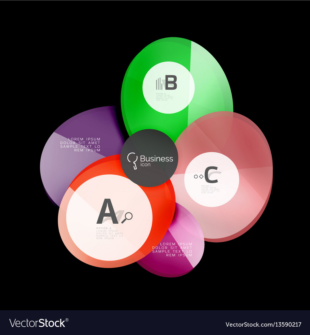 Glass circle abstract background Royalty Free Vector Image