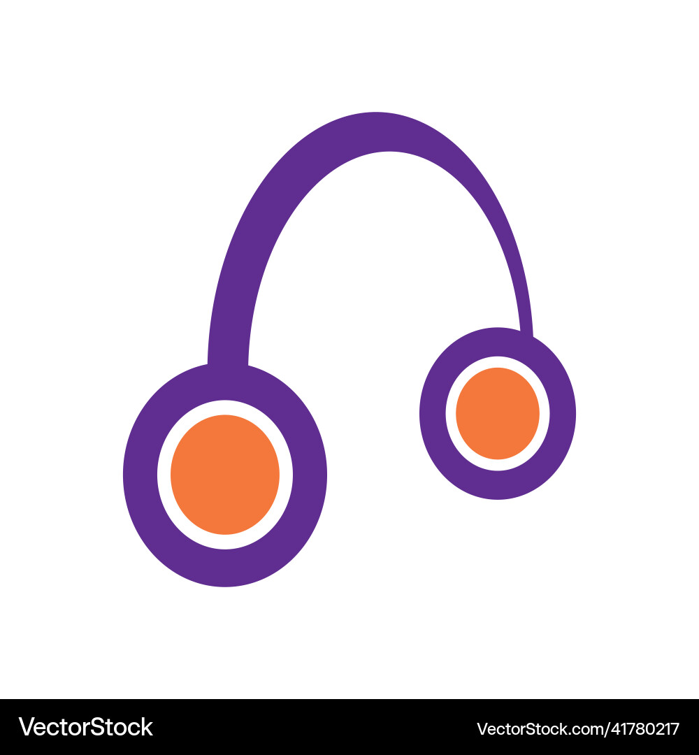 Headphone logo Royalty Free Vector Image - VectorStock