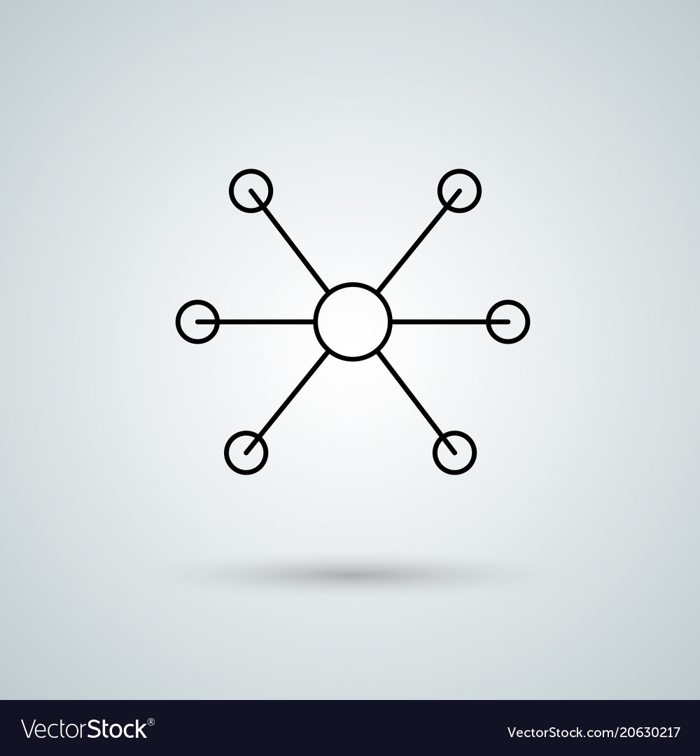 Molecule and atom icon