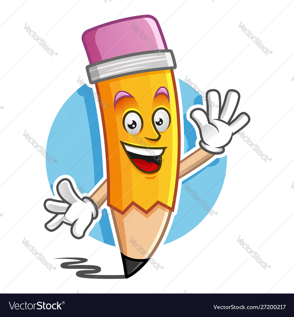 Pencil character design or mascot perfect Vector Image