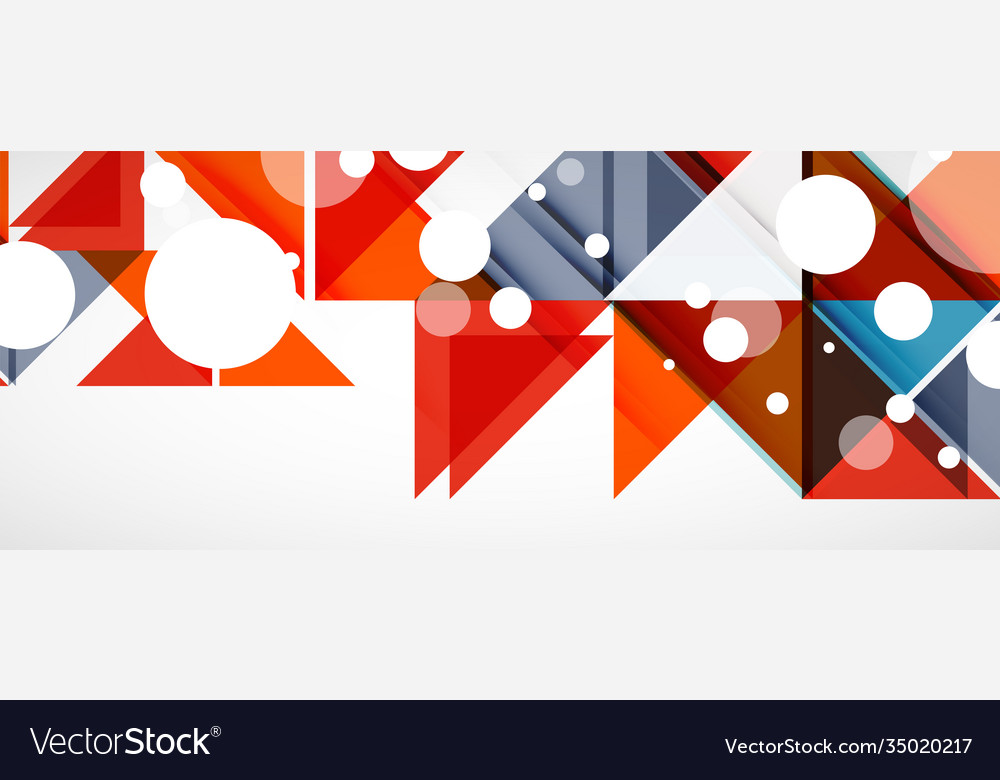 Set triangle geometric backgrounds vector image Set triangle geometric backgrounds
