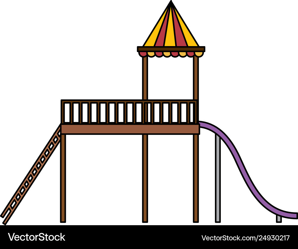Slide playground game for children Royalty Free Vector Image