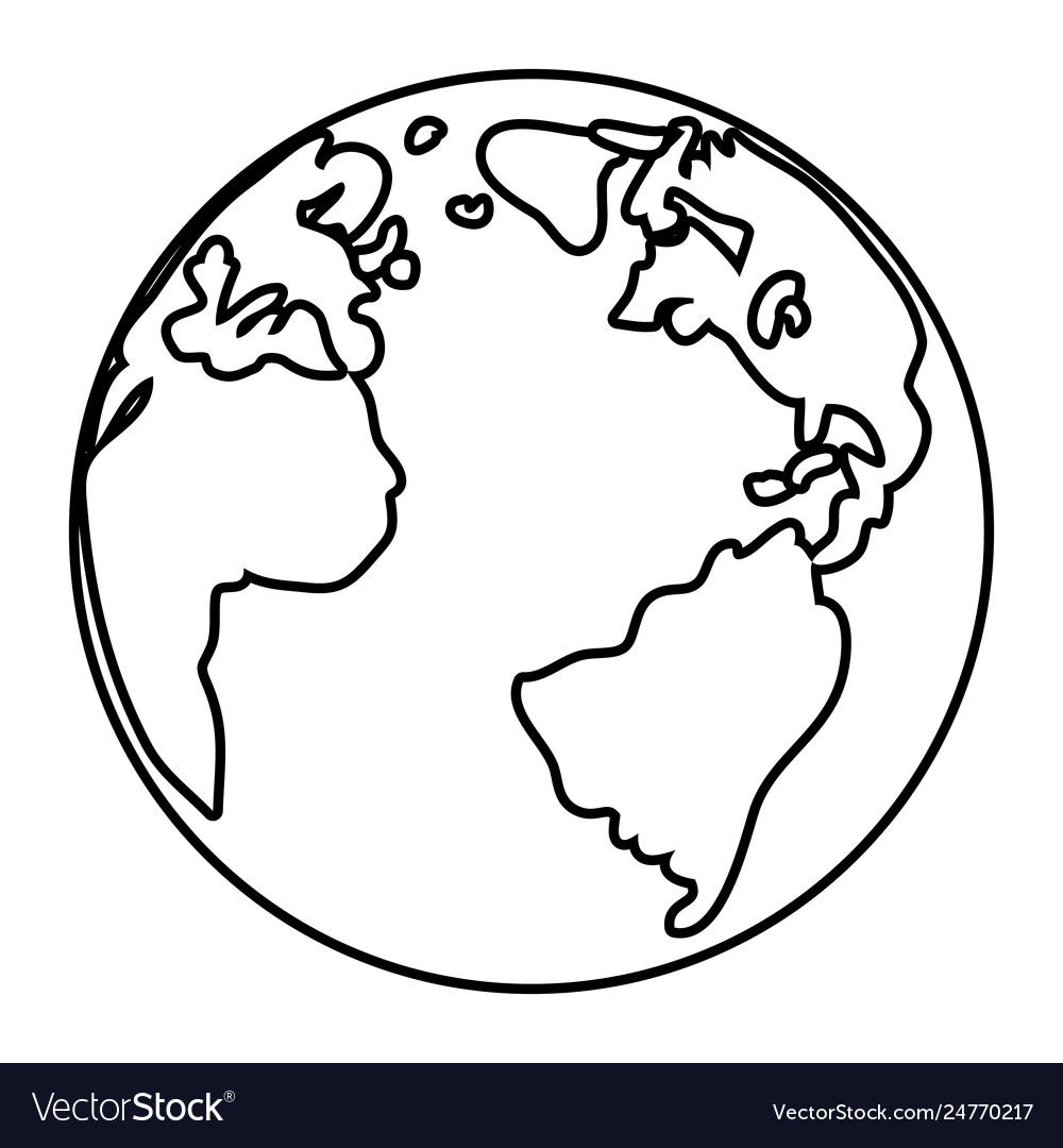 World map cartoon Royalty Free Vector Image - VectorStock