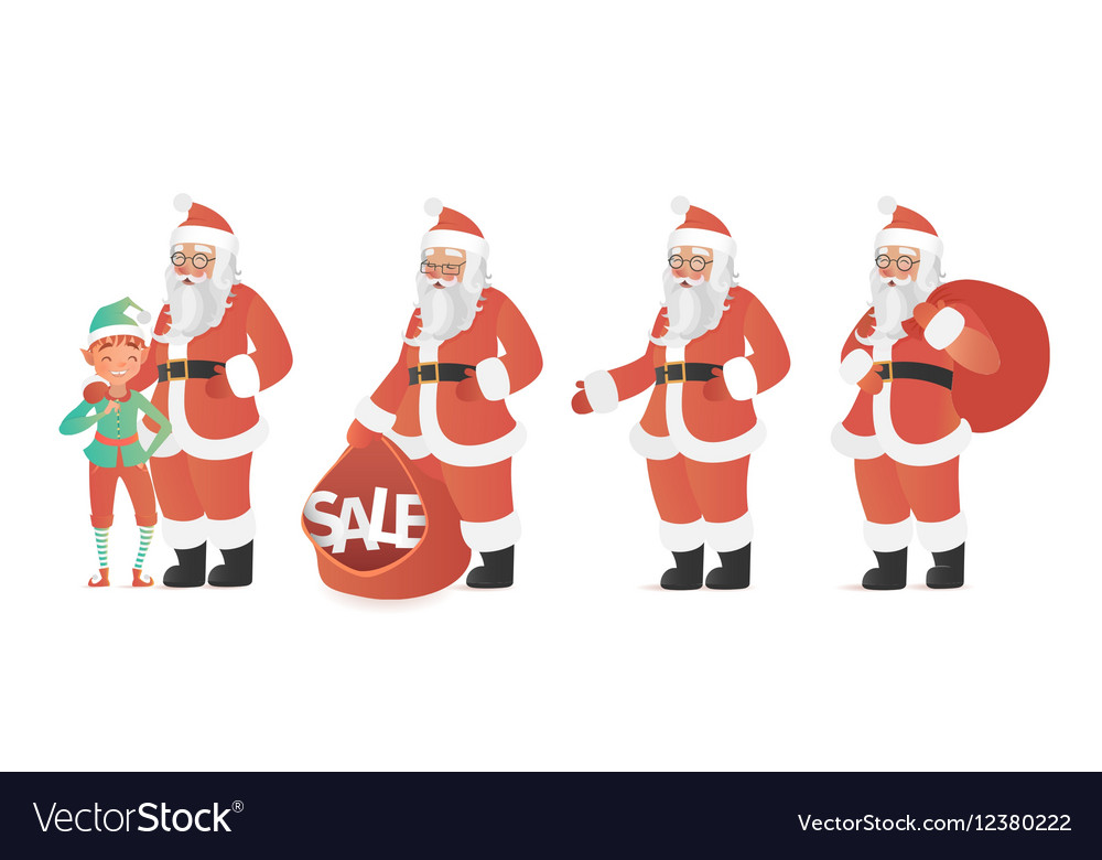 Design Template With And Elf Cartoon Vector Image On Vectorstock