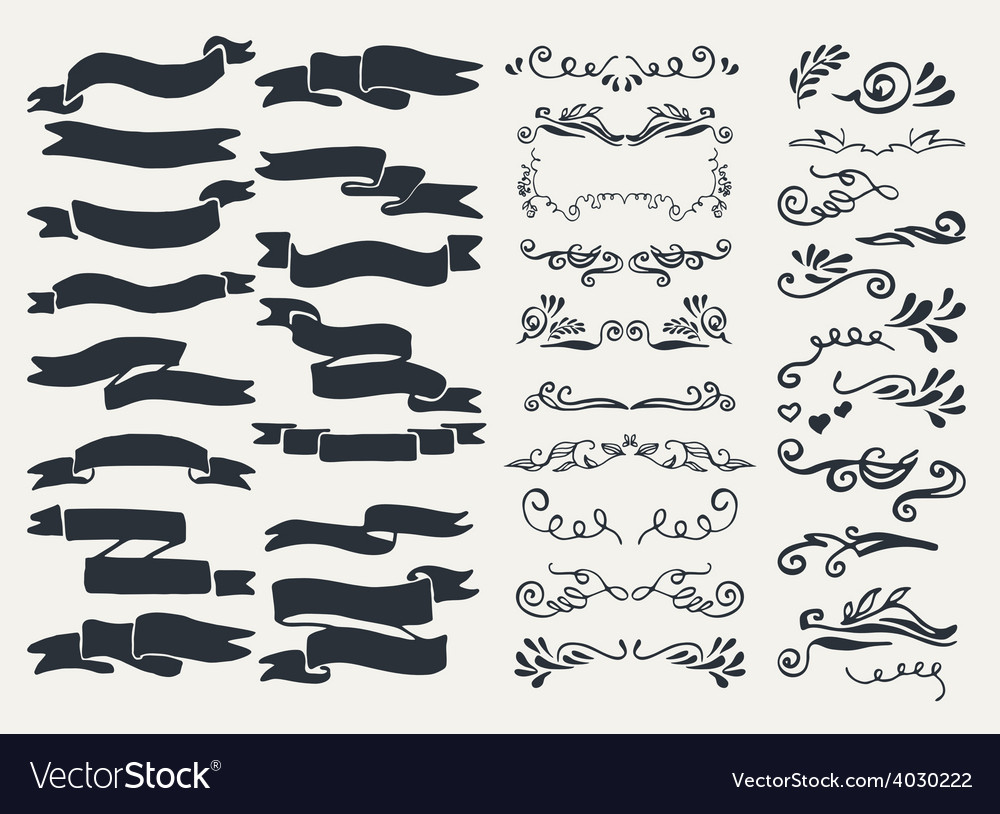 Hand-drawn elements Royalty Free Vector Image - VectorStock