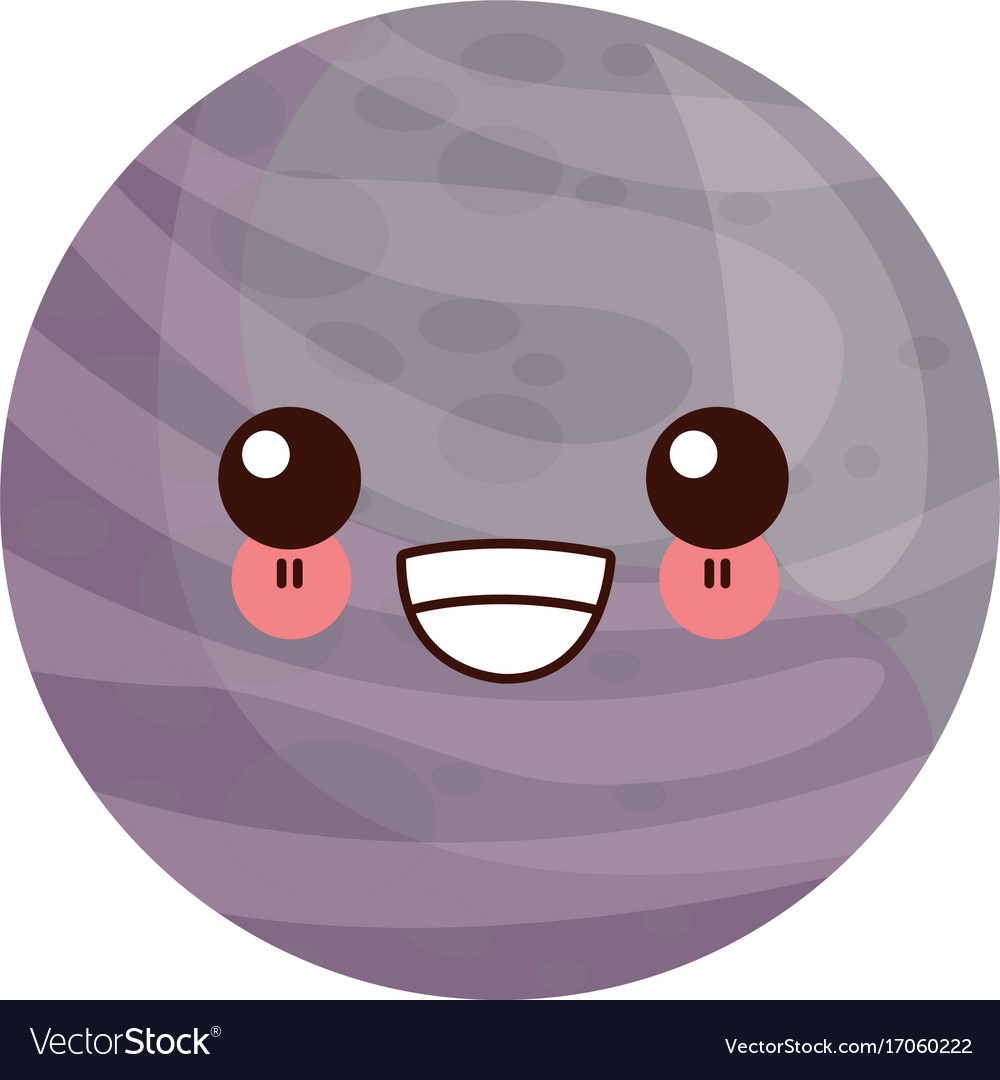 Kawaii planet of the solar system cartoon image Vector Image